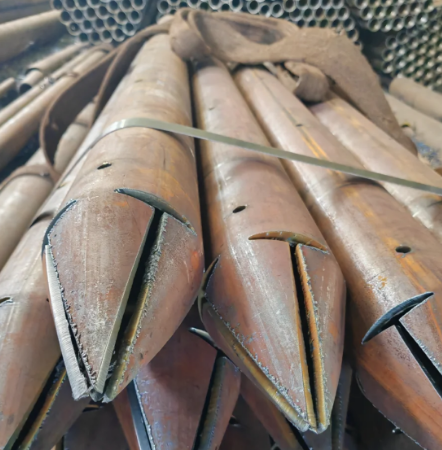宁波出尖打孔加工无缝注浆钢花管注浆管厂家